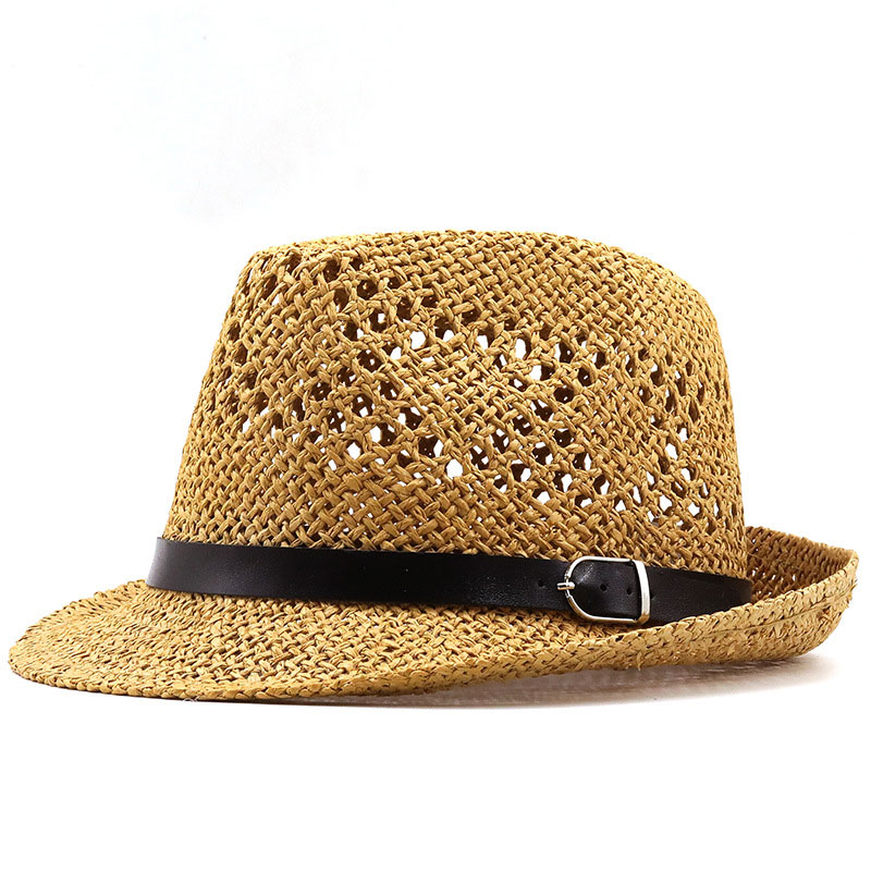 Fashion Beach Outdoor handgeweven stro Trilby hoed voor heren