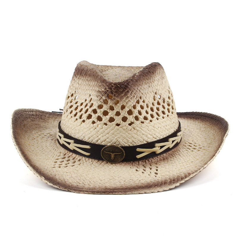 Heren zomer cowboy strohoed