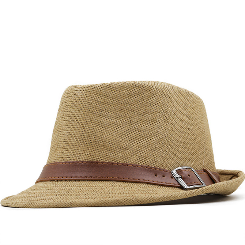 Effen PU lederen riem Trilby Fedora strohoeden