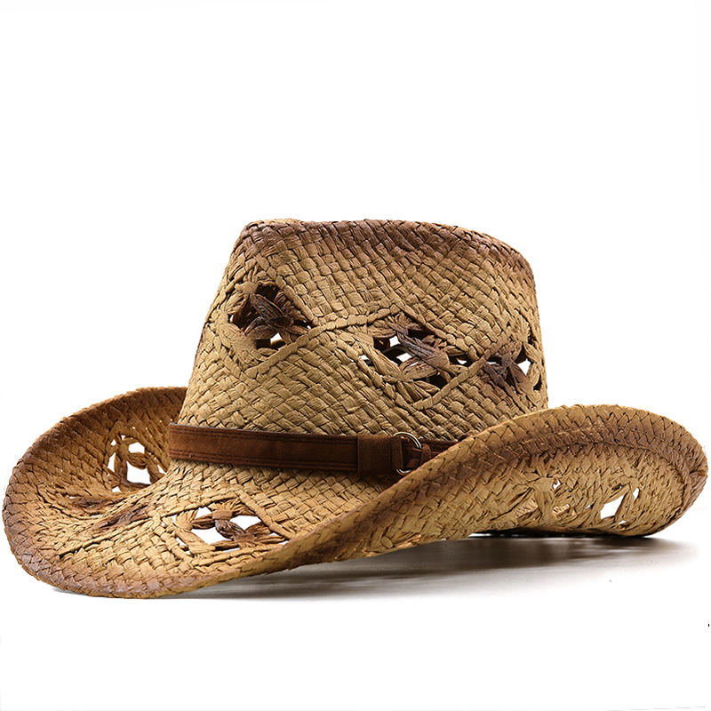 Raffia stro heren cowboyhoed